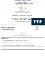 Vantage Drilling CO 8-K (Events or Changes Between Quarterly Reports) 2009-02-20