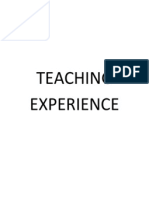 Teaching Experience