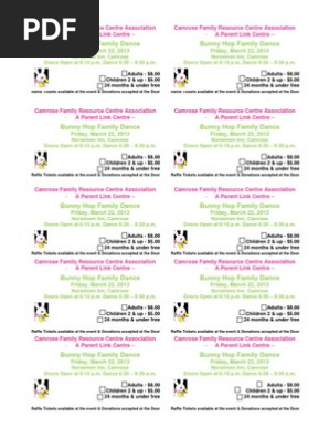2013 Dance Tickets