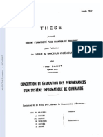 Conception Et Evaluation Des Performances d Un Systeme Informatique de Commande