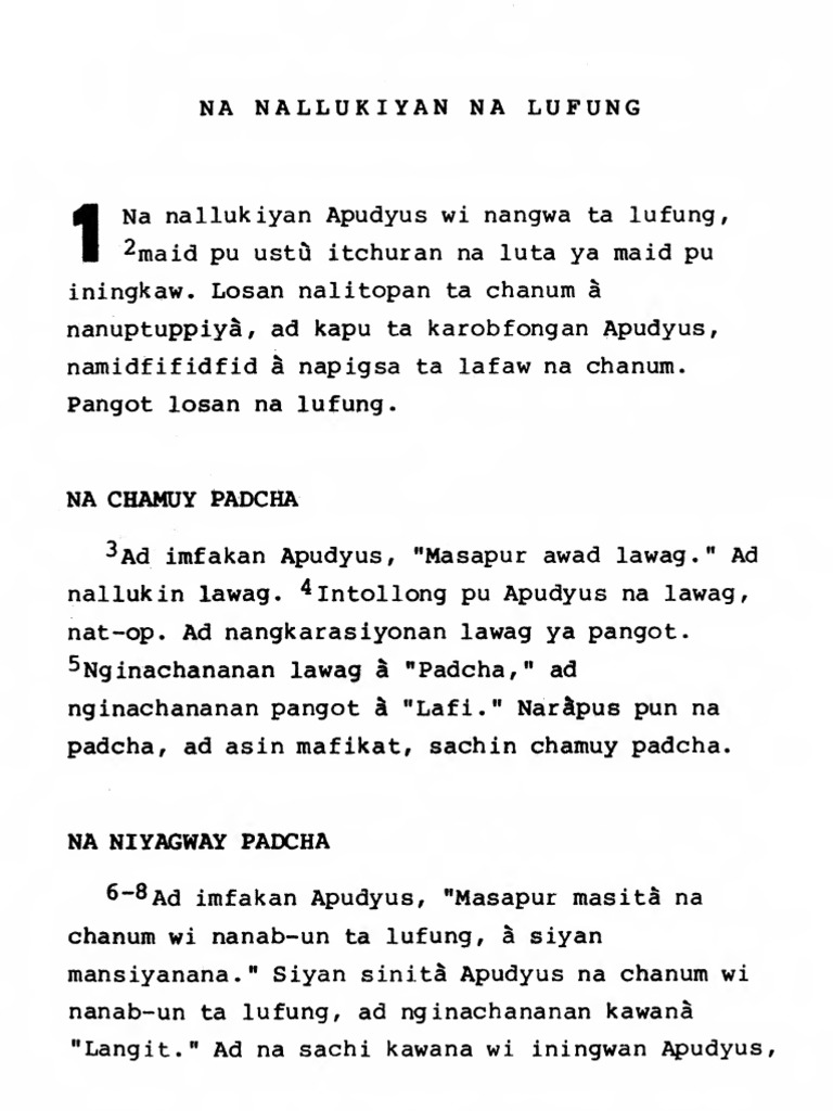 Creation Story in Indigenous Language | PDF | Foreign Language Studies