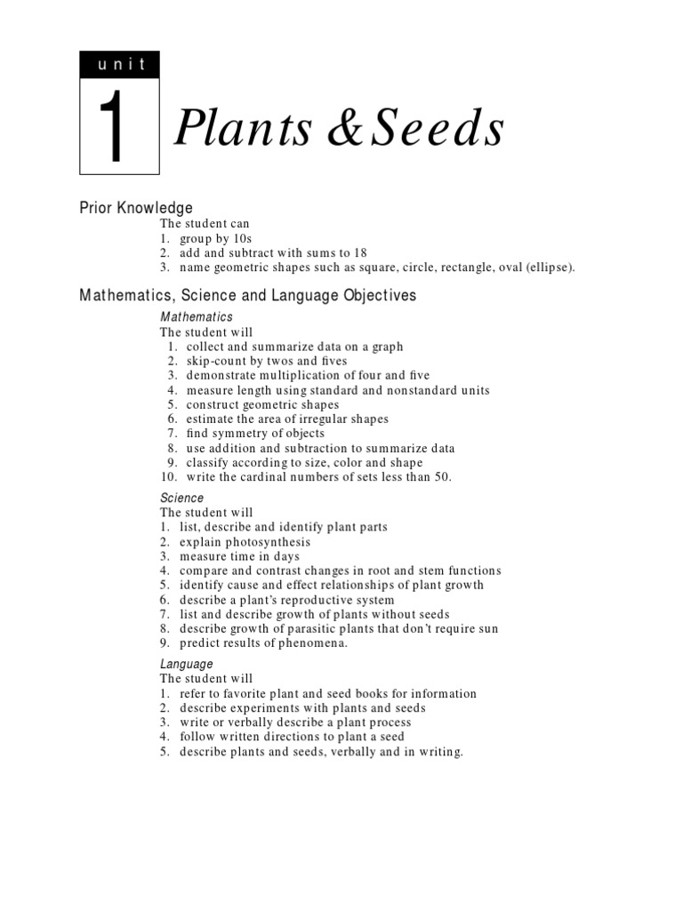 Understanding Plants and Seeds | PDF | Plants | Photosynthesis