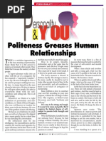 Politeness Greases Human Relationships