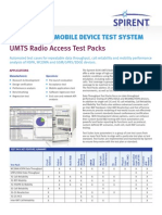 8100 MDTS UMTS Radio Access Performance Test Packs