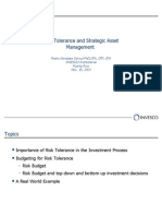 Risk Tolerance and Strategic Asset Management