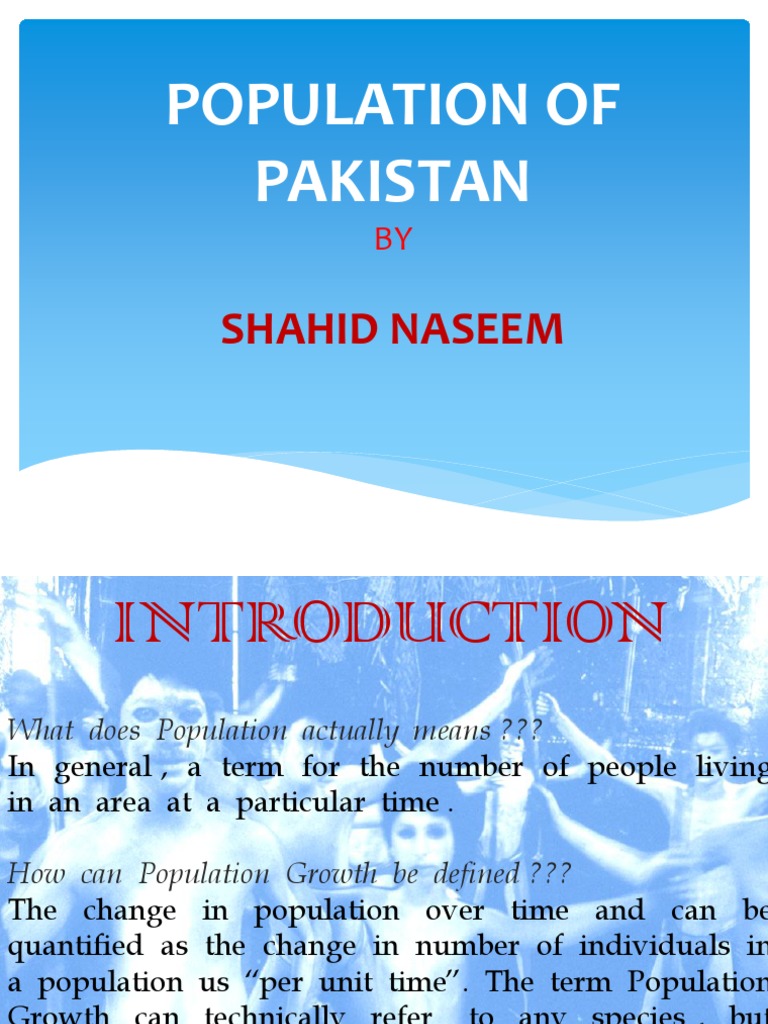 Pakistan Population Growth Overview | PDF | Family Planning | Human ...