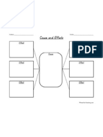 Cause and Effect Graphic Organizer