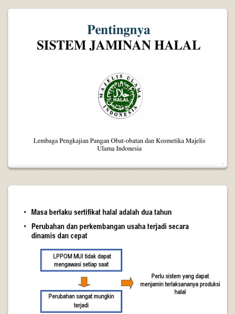 sistem jaminan halal malaysia