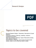 Business Research Designs