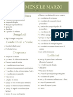 Lista Della Spesa Marzo 2013