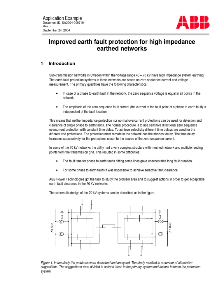 Improved Earth Fault Protection Solutions | PDF | Electrical Impedance ...