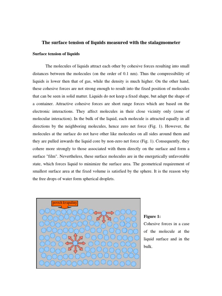 The Surface Tension of Liquids Measured With The Stalagmometer PDF