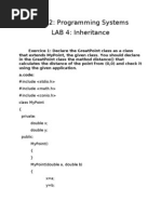 CS202: Programming Systems LAB 4: Inheritance