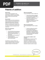 Patents of Addition in India