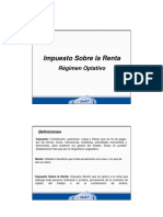 Impuesto Sobre La Renta, RÃ©gimen Optativo