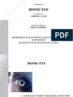 Bionic Eye: Department of Electronics and Communication Engineering Kle Institute of Technology Hubli