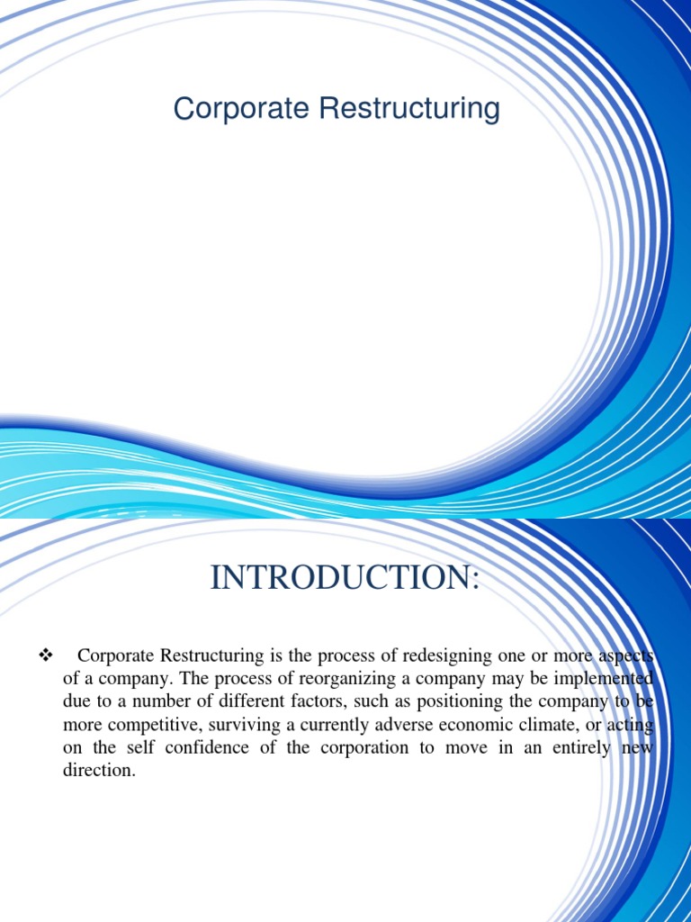 Corporate Restructuring | PDF | Leveraged Buyout | Mergers And Acquisitions