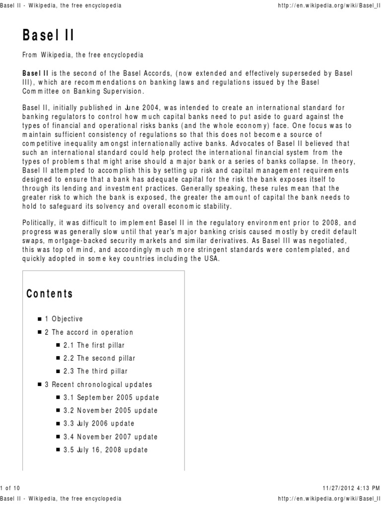 Basel II PDF Basel Ii Corporate Governance