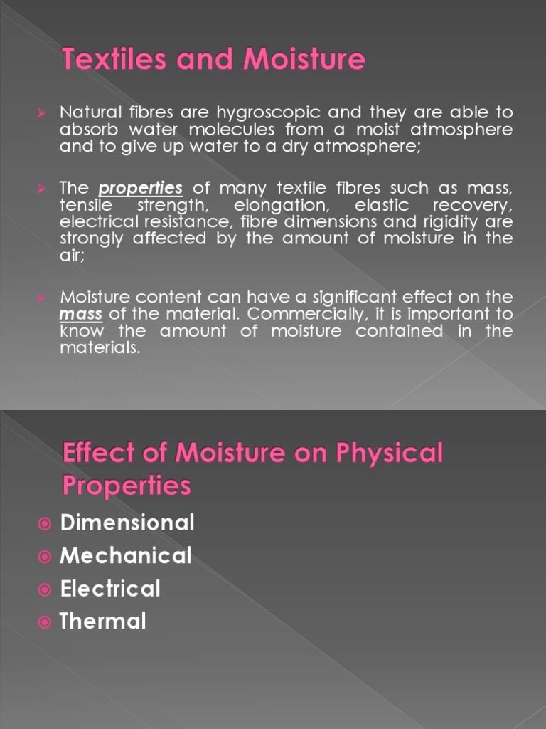 WHAT IS MOISTURE CONTENT IN TEXTILE visual data 3