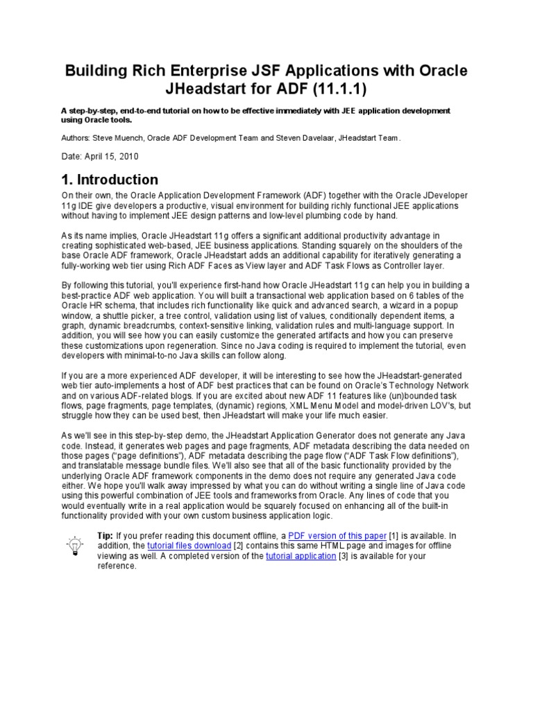 Jhs Tutorial 1111 | PDF | Installation (Computer Programs) | Oracle ...