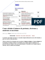 Como Calcular El Número de Protones, Electrones y Neutrones en Un Átomo