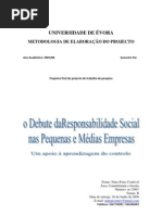 Metodologia do Projecto de Responsabilidade Social