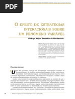 O Efeito de estratégias interacionais