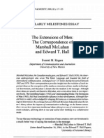 Mc Luhan Hall the Correspondence of Marshall Mcluhan and Edward T Hall