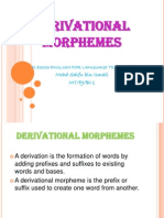 Derivational Morphemes: Forming Words with Prefixes and Suffixes