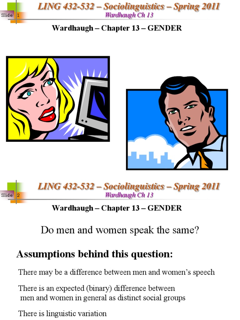 Gender Differences in Language Use | PDF | Sociolinguistics | Gender