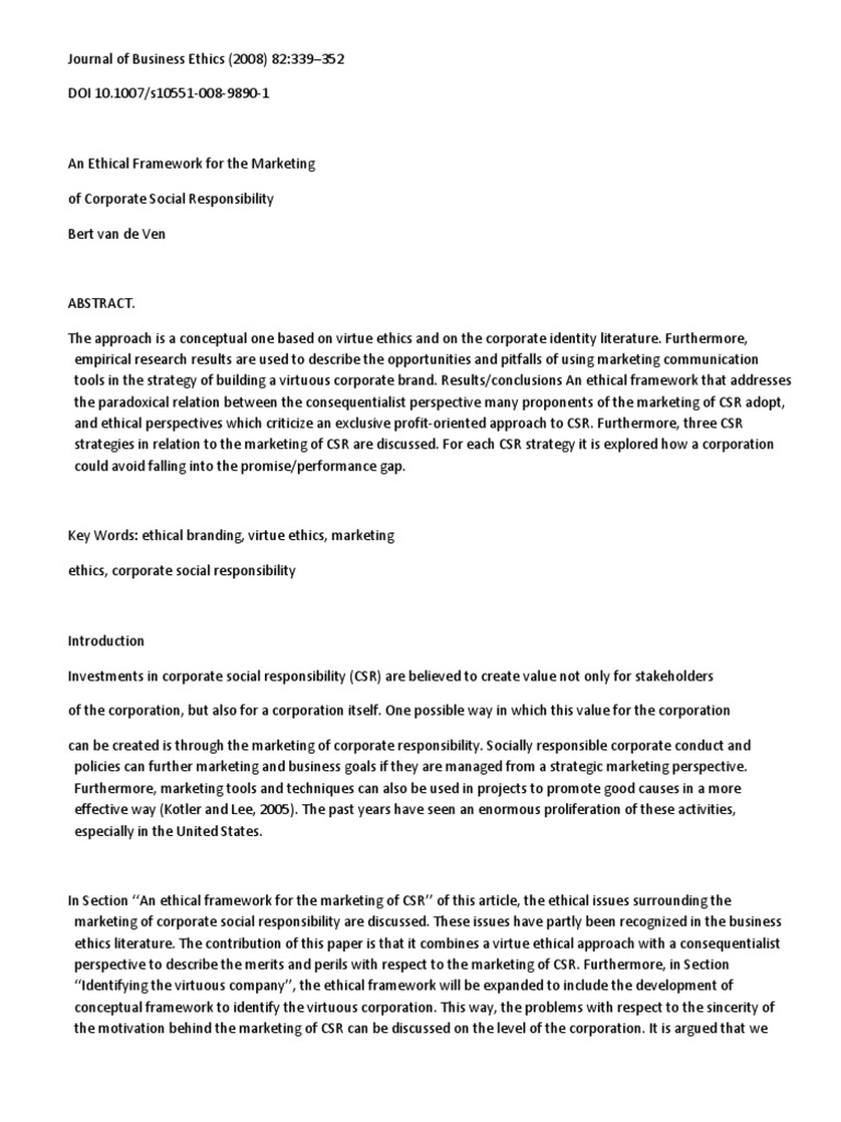 Journal of Business Ethics