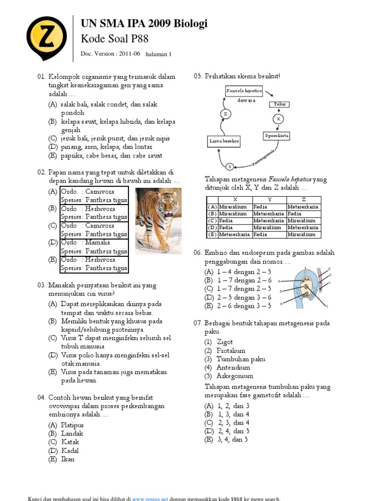 Bank Soal Un Biologi Sma 2009 Bank Soal Un Biologi Sma 2009