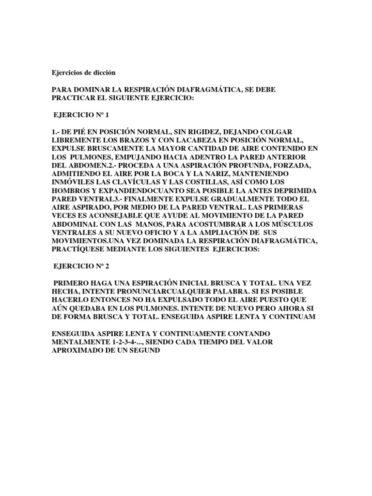 Ejercicios para Mejorar la Dicción | PDF | Sílaba | Vocal