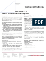 SAFC Biosciences - Technical Bulletin - imMEDIAte ADVANTAGE™ Small Volume Media Program