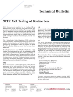 SAFC Biosciences - Technical Bulletin - 9CFR AVA Testing of Bovine Sera