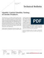 SAFC Biosciences - Technical Bulletin - Quality Control Sterility Testing of Serum Products
