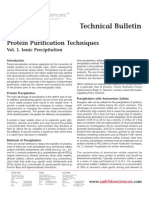 SAFC Biosciences - Technical Bulletin - Protein Purification Techniques Vol. 1. Ionic Precipitation