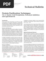 Download SAFC Biosciences - Technical Bulletin - Protein Purification Techniques Vol 3 Nucleic Prote Acid Precipitationolysis Inhibition and Lipid Removal by SAFC-Global SN12819424 doc pdf