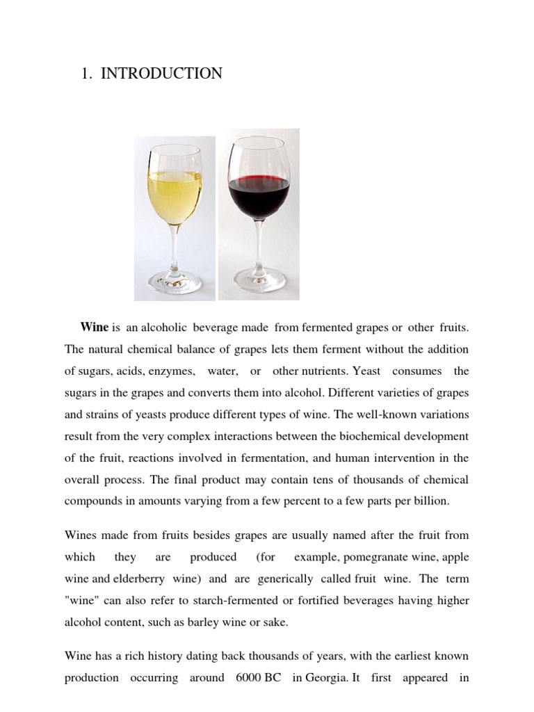 Project On Wine, PDF, Wine