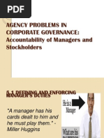 AGENCY PROBLEMS IN CORPORATE GOVERNANCE: Accountability of Managers and Stockholders