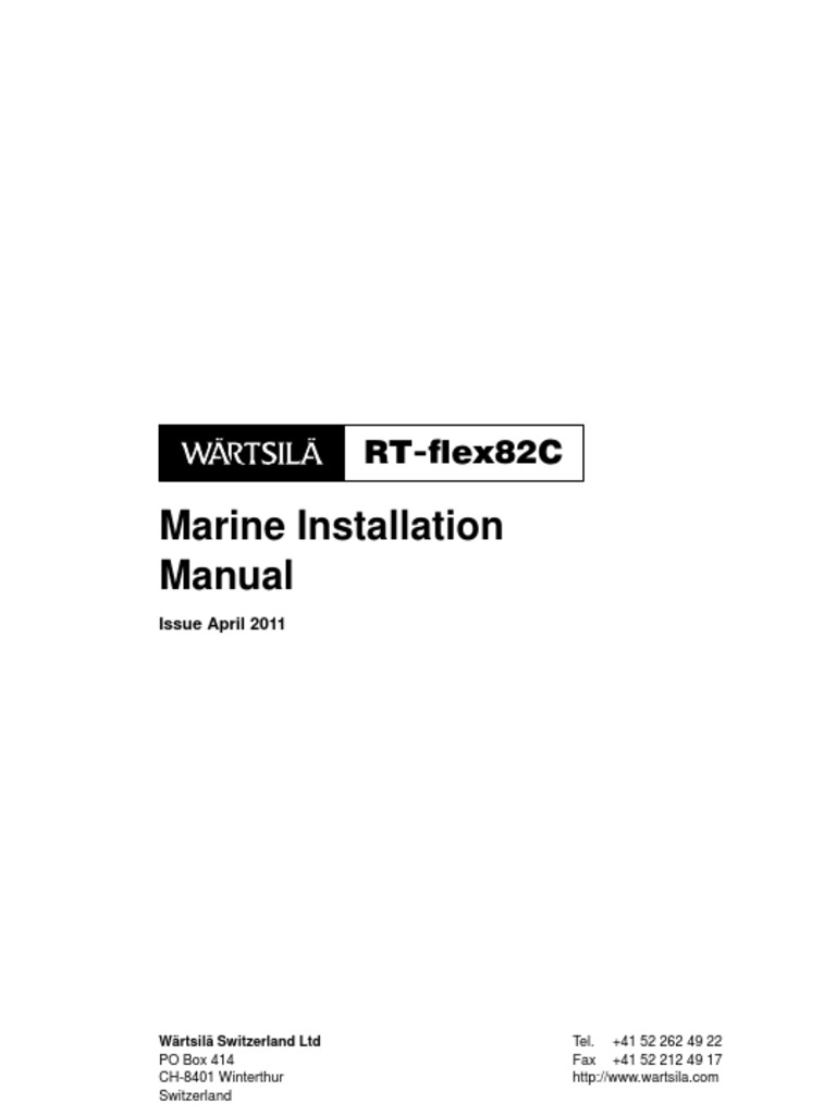 Wartsila O E RT Flex82C MIM. | PDF | Exhaust Gas | Oil