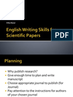 English Writing Skills for Scientific Papers