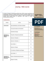 Nptel: Design For Manufacturing - Web Course