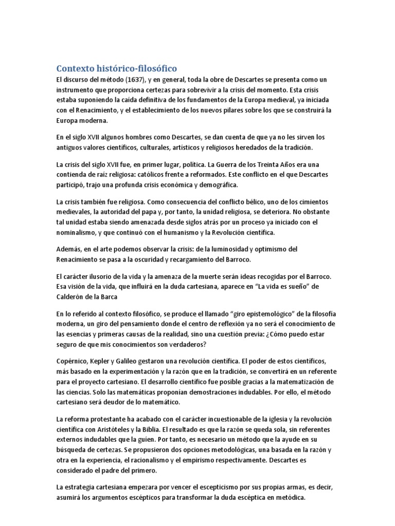 Contexto de Descartes