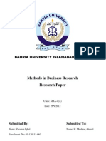 Cover Page for Bahria University Assignments