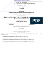 FREMONT MICHIGAN INSURACORP INC 8-K (Events or Changes Between Quarterly Reports) 2009-02-24