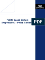 Points Based System (Dependants) - Policy Guidance: (Dependant)