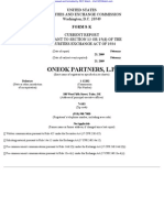 ONEOK Partners LP 8-K (Events or Changes Between Quarterly Reports) 2009-02-24