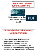 Anormalidades del líquido amniótico y amnios