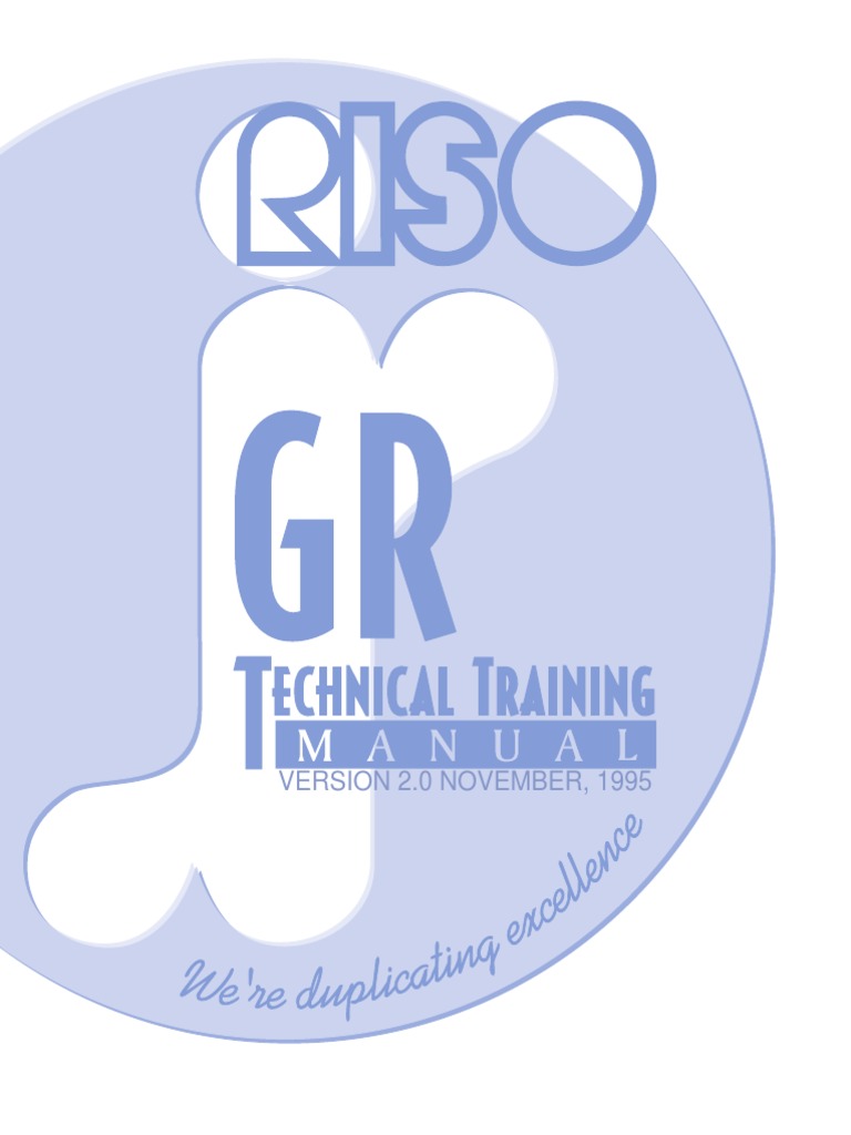 Riso GR Technical Training Manual | PDF | Business